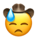 Sweating Cowboy — cowboy emoji for Slack & Discord