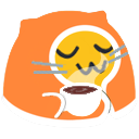 Meow Comfy Coffee — cartoon emoji for Slack & Discord