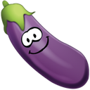 Eggplant — cartoon emoji for Slack & Discord