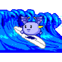 Dragon Surf — cartoon emoji for Slack & Discord