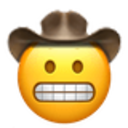 Grimacing Cowboy — cartoon emoji for Slack & Discord