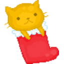 Stocking Kitten — cartoon emoji for Slack & Discord
