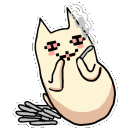Weedsmoking Cat — cartoon emoji for Slack & Discord