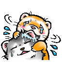 Ferret Holdme — cartoon emoji for Slack & Discord