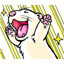 Ferret Laughing — cartoon emoji for Slack & Discord