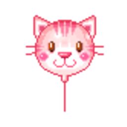 Kitty Balloon — cartoon emoji for Slack & Discord (Discord)
