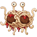 Flying Spaghetti Monster — cartoon emoji for Slack & Discord