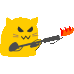Meow Flame Thrower — cat emoji for Slack & Discord (Discord)