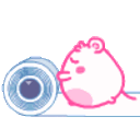 Carpet Pinkmouse — cartoon emoji for Slack & Discord