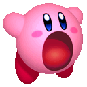 Kirby Inhale — cartoon emoji for Slack & Discord