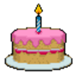 Birthday Cake 5 — pixel-art emoji for Slack & Discord (Discord)