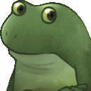 Worry Head Shake — frog emoji for Slack & Discord
