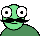 Party Turtle Mustache — cartoon emoji for Slack & Discord