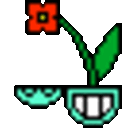 Smiley Flower Pot — pixel-art emoji for Slack & Discord