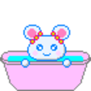 Mouse Bath — cartoon emoji for Slack & Discord