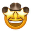 Star Struck Cowboy — cartoon emoji for Slack & Discord