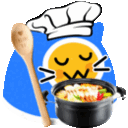 Meow Comfychef — cartoon emoji for Slack & Discord