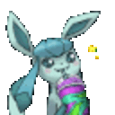 Glaceon Sip — cartoon emoji for Slack & Discord