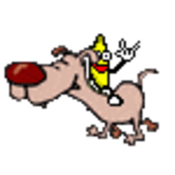 Banana Ridedog — cartoon emoji for Slack & Discord (Discord)