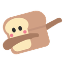 Bread Dab — cartoon emoji for Slack & Discord