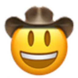 Smiley Cowboy — cartoon emoji for Slack & Discord (Discord)