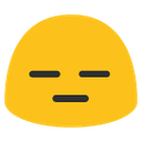Blob Expressionless — cartoon emoji for Slack & Discord