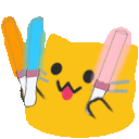 Meow Glowsticks — cartoon emoji for Slack & Discord