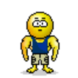 Bodybuilder — cartoon emoji for Slack & Discord (Discord)