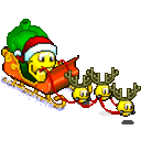 Santas Sleigh — cartoon emoji for Slack & Discord