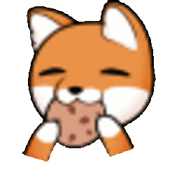 Fox Snacking — cartoon emoji for Slack & Discord (Discord)