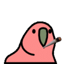 Blunt Parrot — cartoon emoji for Slack & Discord (Discord)