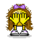 Shy Girl — cartoon emoji for Slack & Discord