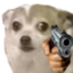Dog Nervous Gun — dog emoji for Slack & Discord (Discord)
