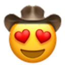 Heart Eyes Cowboy — cartoon emoji for Slack & Discord