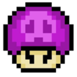 Mushroom Smirk Purple — mushroom emoji for Slack & Discord (Discord)