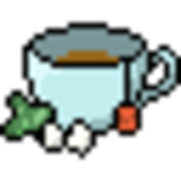 Tea Cup — pixel-art emoji for Slack & Discord (Discord)