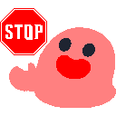 Stop Rainbowblob — cartoon emoji for Slack & Discord