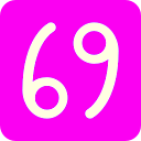 69 Pink — number emoji for Slack & Discord