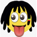 Dreadlocks — cartoon emoji for Slack & Discord