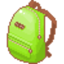 Backpack Green — cartoon emoji for Slack & Discord