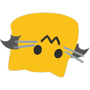 Meow Bat Upsidedown — cartoon emoji for Slack & Discord