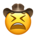 Tired Cowboy — cartoon emoji for Slack & Discord