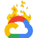 Gcloud Tire Fire — logo emoji for Slack & Discord