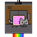 Nyancat Elevator — cartoon emoji for Slack & Discord