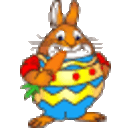 Easter Bunny 3 — cartoon emoji for Slack & Discord