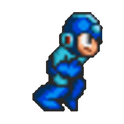 Megaman Running — cartoon emoji for Slack & Discord (Discord)