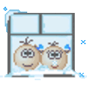 Window Snowing — cartoon emoji for Slack & Discord