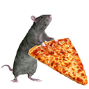 Pizza Rat — cartoon emoji for Slack & Discord