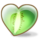 Kiwi Heart 2 — kiwi emoji for Slack & Discord