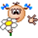 Pick Flower — cartoon emoji for Slack & Discord
